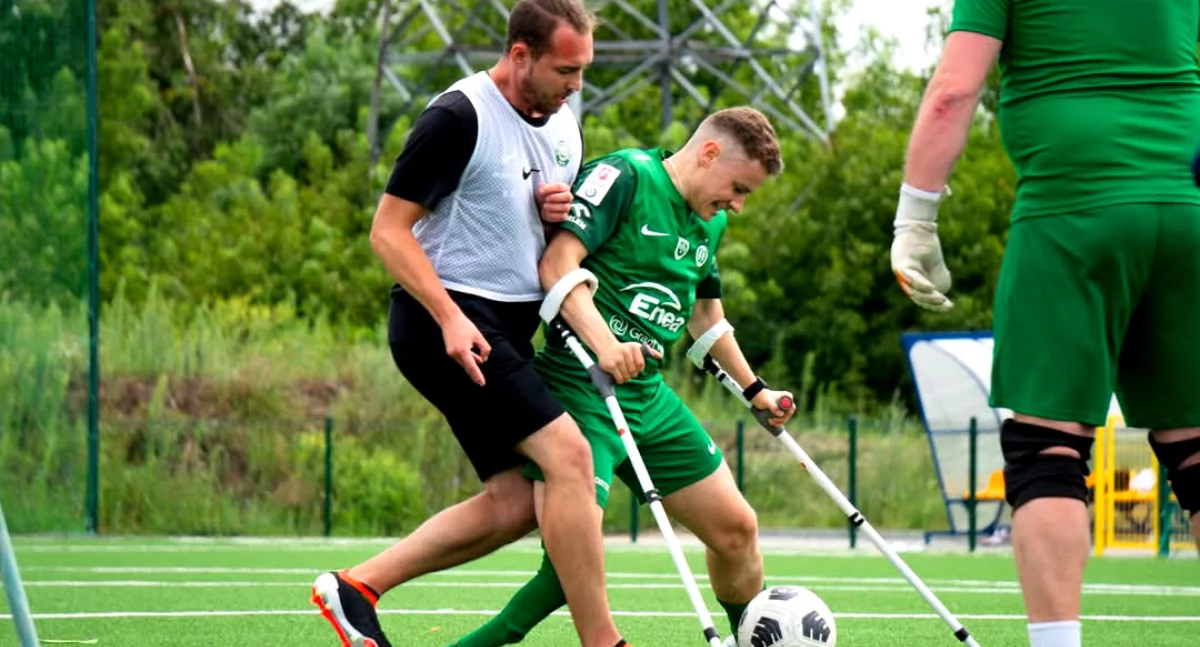 Kacper Pyto, nowy trener Warty Poznań Amp Futbol, fot. FB Warta Poznań Amp Futbol