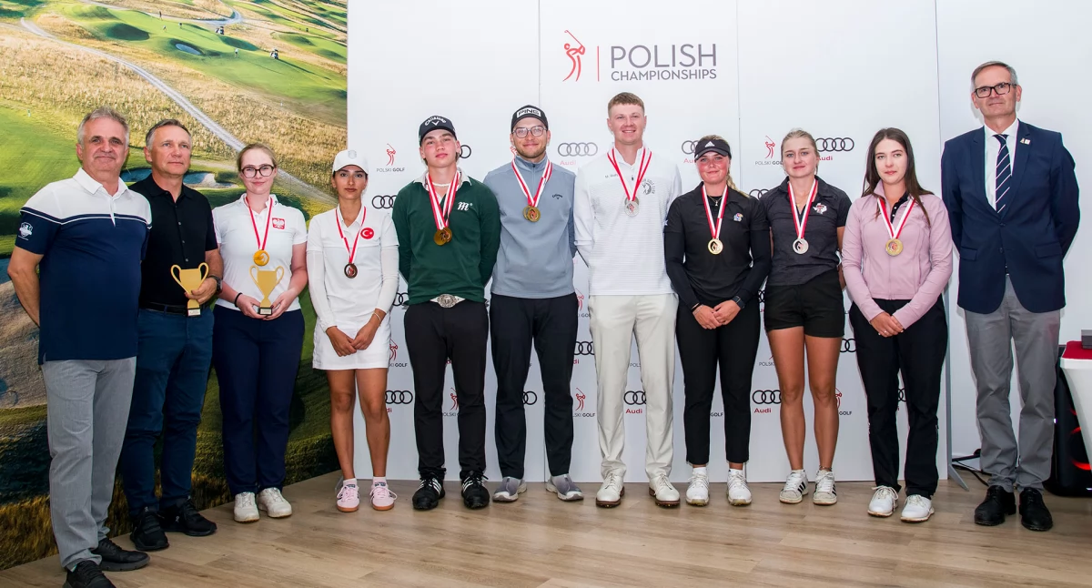 Golf, Deszcze burze udało Black Water Links poznaliśmy medalistów mistrzostw Polski golfie - zdjęcie, fotografia
