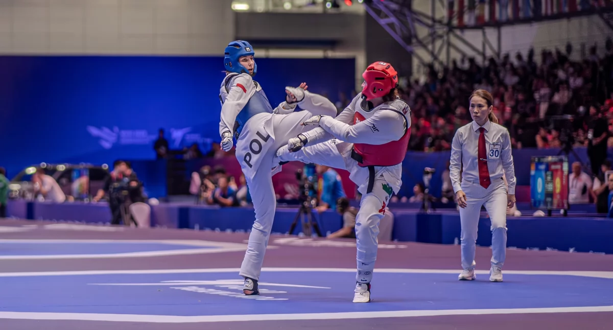 Taekwondo olimpijskie, Dagmara Haremza złotym medalem Pucharu Świata straciłam jednej rundy - zdjęcie, fotografia
