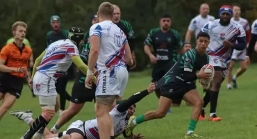 Potańczyli przy Słowiańskiej. Jednostronne derby Wielkopolski w 1. Lidze rugby GALERIA ZDJĘĆ