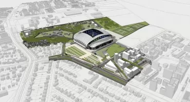 Przy stadionie będzie więcej zieleni i ... nawet szesnastopiętrowe bloki. Radni przyjęli miejscowy plan zagospodarowania